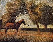 Georges Seurat The Harness Carriage Sweden oil painting artist
